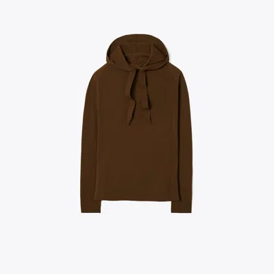 Tory Burch Nylon Hoodie In Cozy Brown