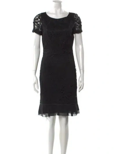 Pre-owned Tory Burch Nylon Knee-length Dress In Black