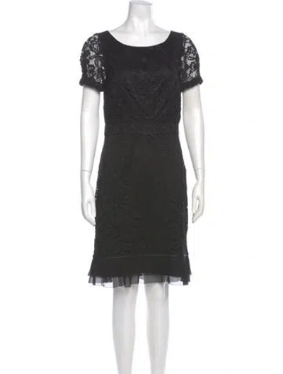 Pre-owned Tory Burch Nylon Knee-length Dress In Black