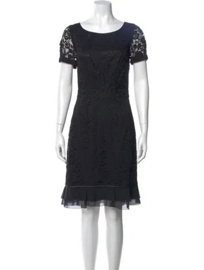 Pre-owned Tory Burch Nylon Knee-length Dress In Black