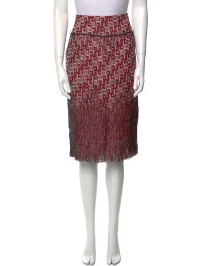 Pre-owned Tory Burch Nylon Knee-length Skirt In Multi