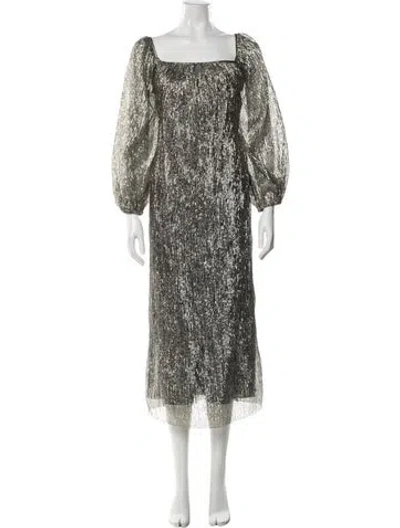 Pre-owned Tory Burch Nylon Long Dress W/ Tags In Gold