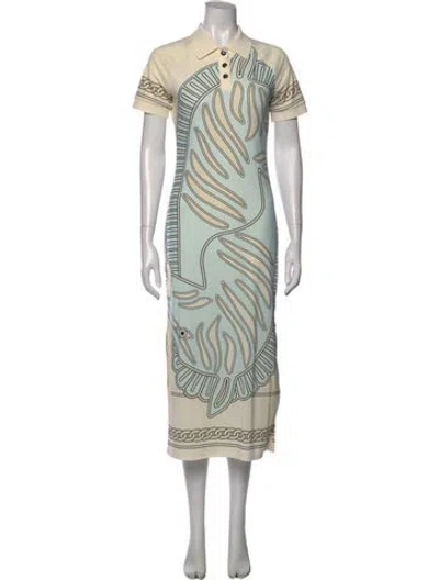 Pre-owned Tory Burch Nylon Long Dress W/ Tags In Multi