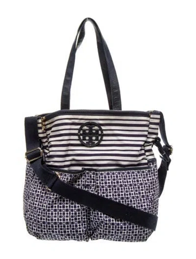 Pre-owned Tory Burch Nylon Messenger Bag In Blue