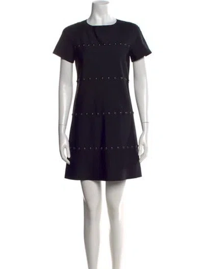 Pre-owned Tory Burch Nylon Mini Dress In Black
