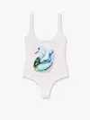 Tory Burch Nylon One Piece Swimsuit In White