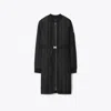 Tory Burch Nylon Padded Quilt Coat In Black