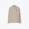 Tory Burch Nylon Plaid Golf Jacket In Neutral