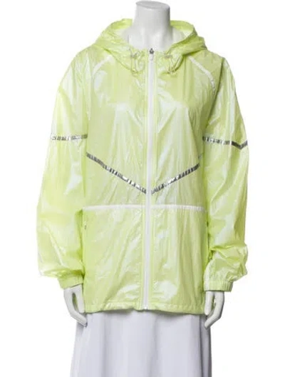 Pre-owned Tory Burch Nylon Printed Jacket In Green