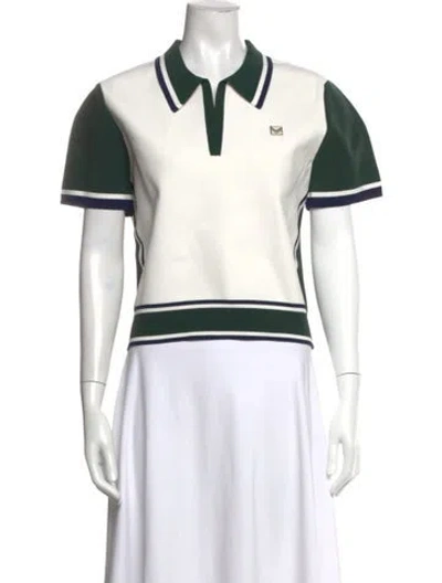 Pre-owned Tory Burch Nylon Short Sleeve Polo