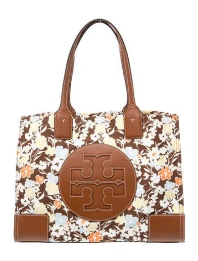 Pre-owned Tory Burch Nylon Shoulder Bag In Brown