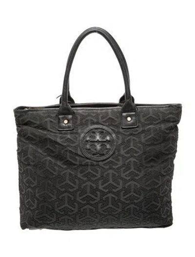 Pre-owned Tory Burch Nylon Shoulder Bag In Gray