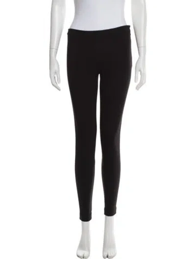 Pre-owned Tory Burch Nylon Skinny Leg Pants In Black