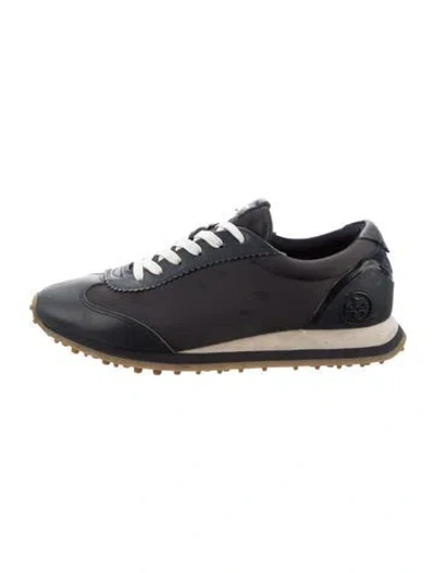 Pre-owned Tory Burch Nylon Sneakers In Black