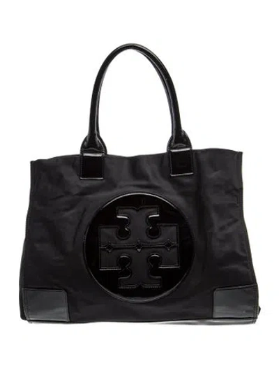 Pre-owned Tory Burch Nylon Tote In Black