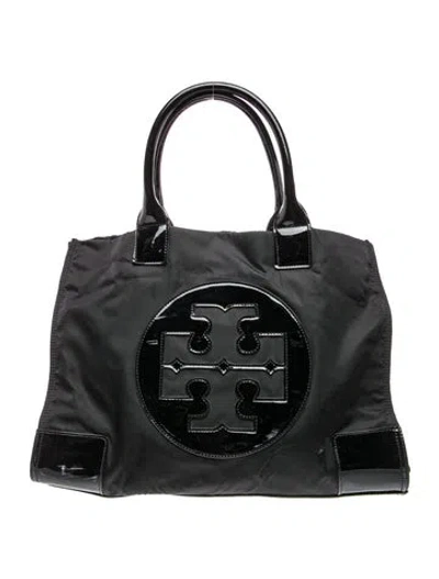 Pre-owned Tory Burch Nylon Tote In Black