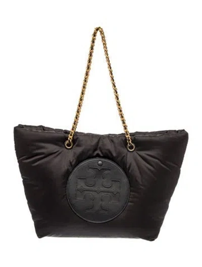 Pre-owned Tory Burch Nylon Tote In Black