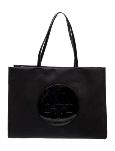 Pre-owned Tory Burch Nylon Tote In Black