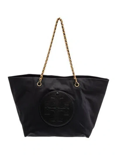 Pre-owned Tory Burch Nylon Tote In Black