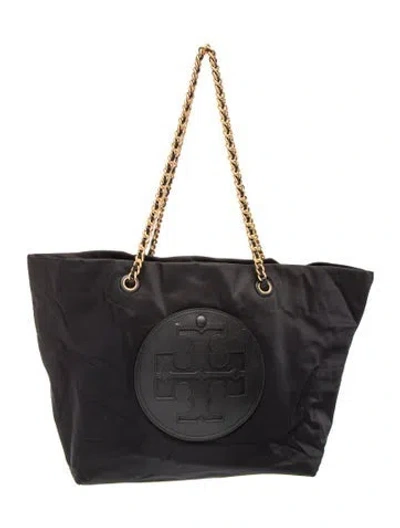 Pre-owned Tory Burch Nylon Tote In Black