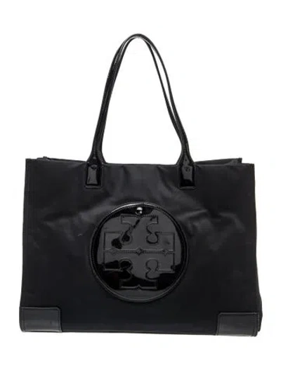 Pre-owned Tory Burch Nylon Tote In Black