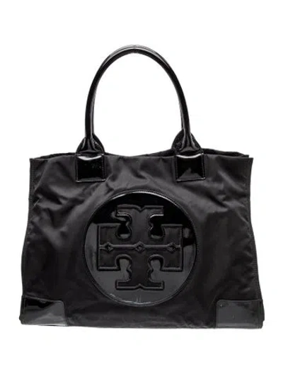 Pre-owned Tory Burch Nylon Tote In Black