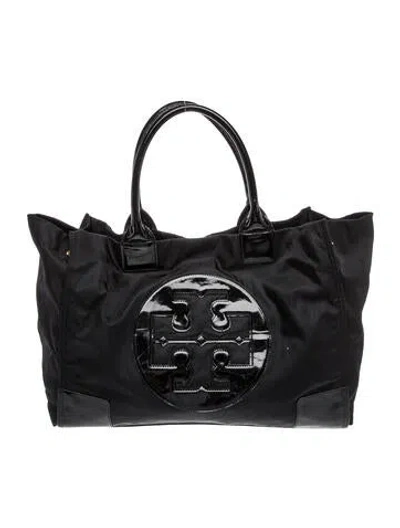 Pre-owned Tory Burch Nylon Tote In Black