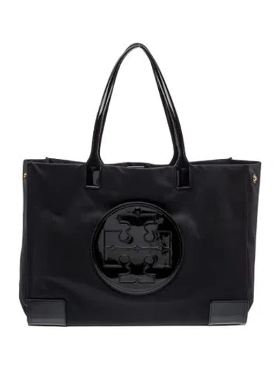 Pre-owned Tory Burch Nylon Tote In Black
