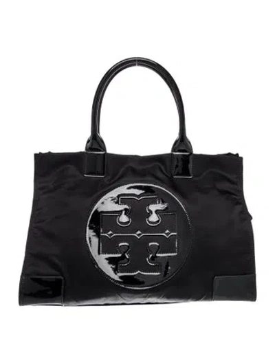Pre-owned Tory Burch Nylon Tote In Black