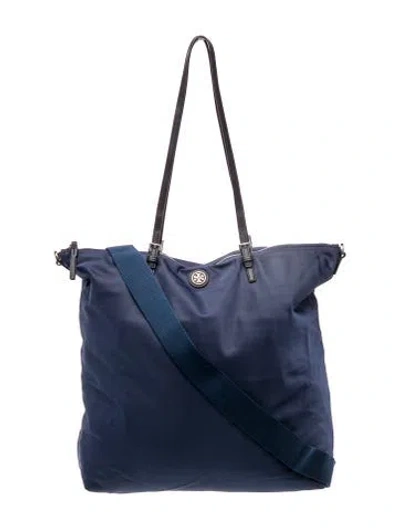 Pre-owned Tory Burch Nylon Tote In Blue