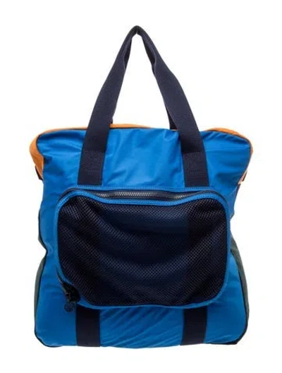 Pre-owned Tory Burch Nylon Tote In Blue