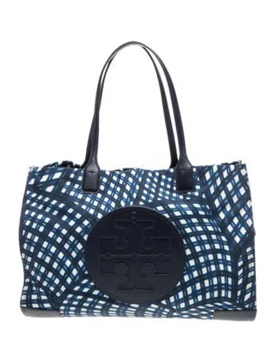 Pre-owned Tory Burch Nylon Tote In Blue