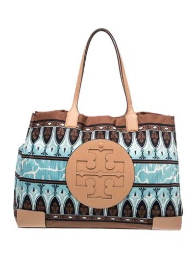 Pre-owned Tory Burch Nylon Tote In Blue
