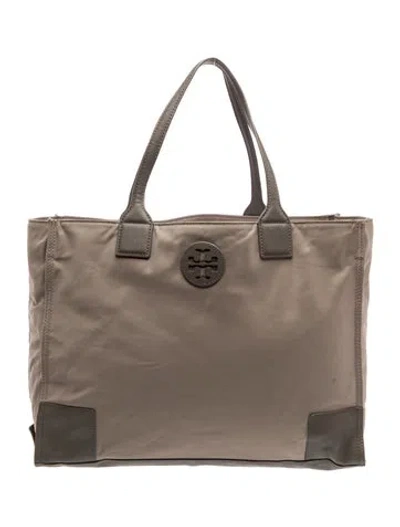 Pre-owned Tory Burch Nylon Tote In Gray