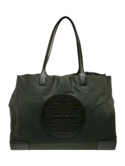 Pre-owned Tory Burch Nylon Tote In Green