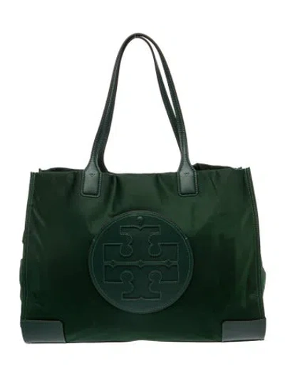 Pre-owned Tory Burch Nylon Tote In Green