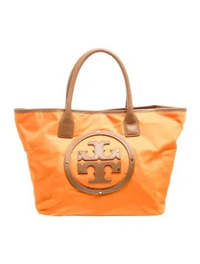 Pre-owned Tory Burch Nylon Tote In Orange