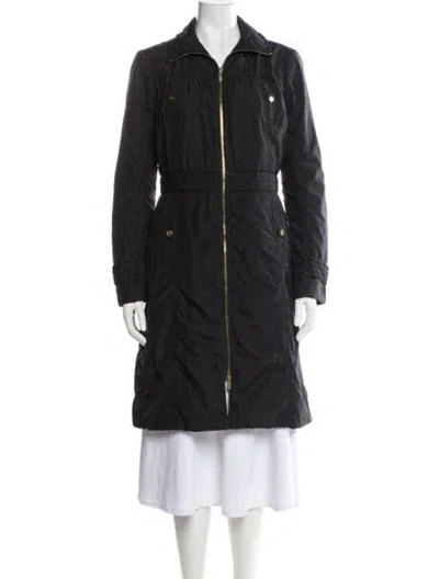 Pre-owned Tory Burch Nylon Trench Coat In Black