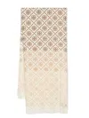 Tory Burch Oblong Double T-print Scarf In Neutrals