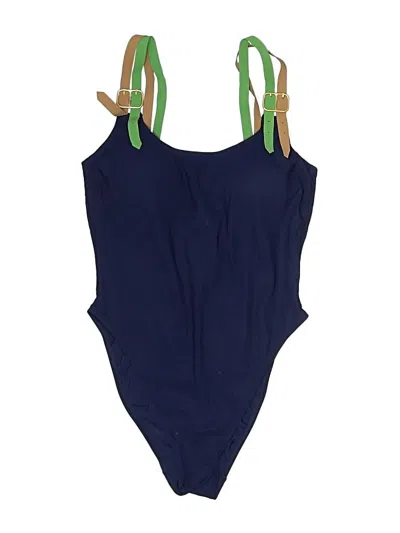 Pre-owned Tory Burch One Piece Swimsuit In Blue