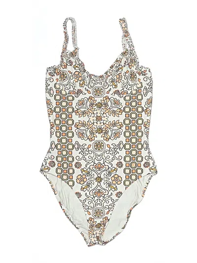 Pre-owned Tory Burch One Piece Swimsuit In Ivory