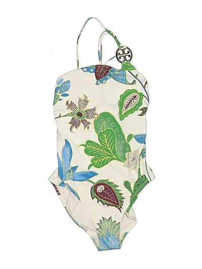 Pre-owned Tory Burch One Piece Swimsuit In Ivory