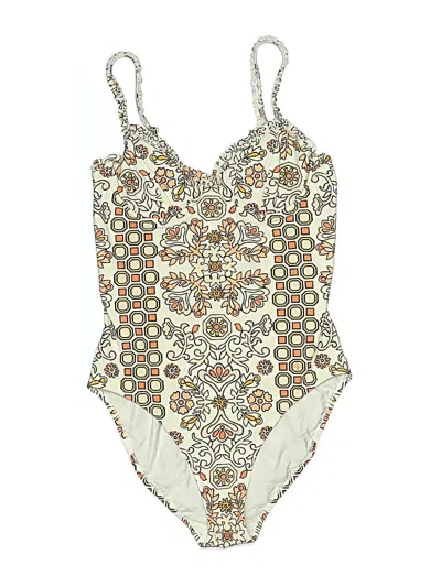 Pre-owned Tory Burch One Piece Swimsuit In Ivory