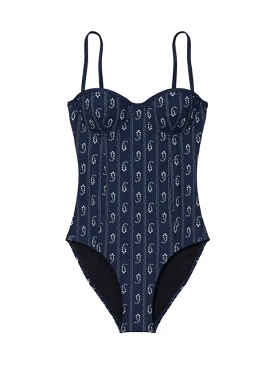 TORY BURCH ONE PIECE SWIMSUIT WITH "PAISLEY" PRINT