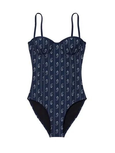 TORY BURCH ONE PIECE SWIMSUIT WITH PAISLEY PRINT