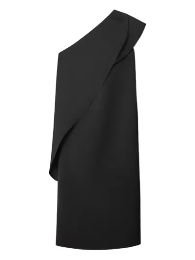Tory Burch One-shoulder Midi Dress In Black