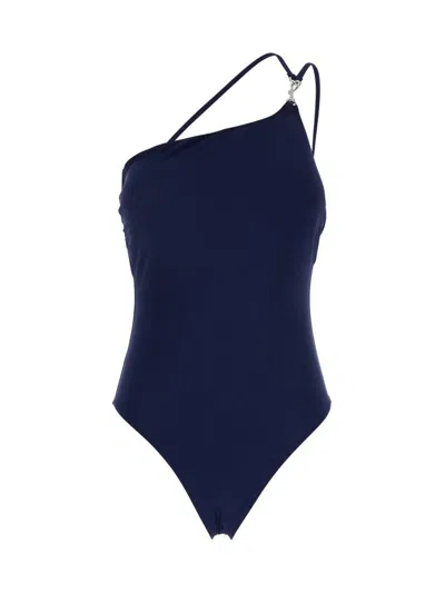 TORY BURCH TORY BURCH ONE-SHOULDER ONE-PIECE SWIMSUIT WITH CLIP