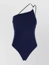 Tory Burch Blue One-shoulder Swimsuit With U-neck On The Back In Tech Fabric Woman