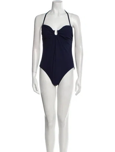 Pre-owned Tory Burch One-piece In Blue