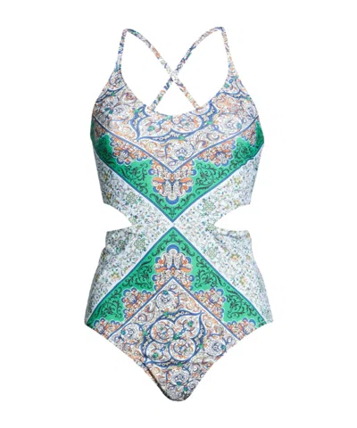 Tory Burch One-piece Swimsuits In Blue